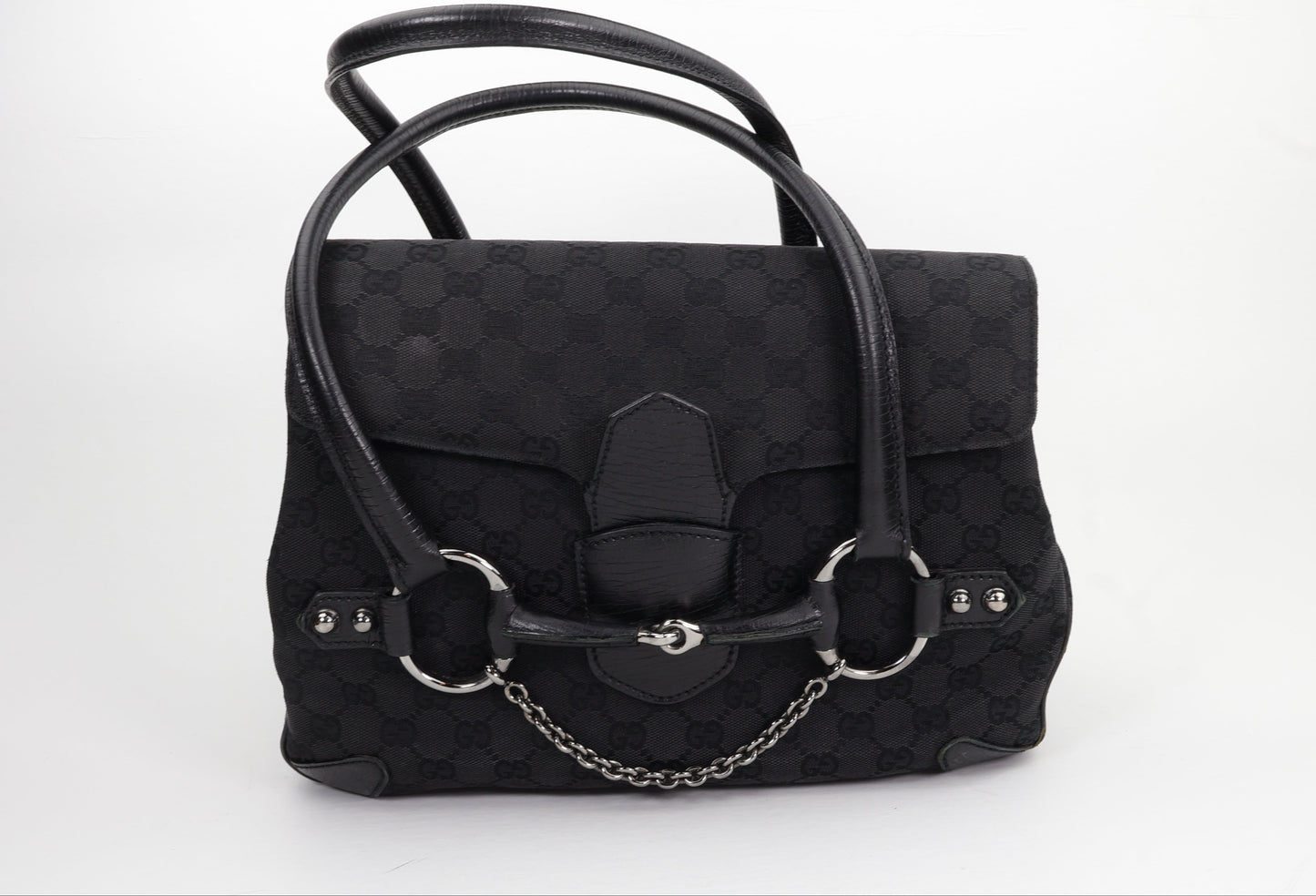 GUCCI GG Canvas Horsebit shoulder bag