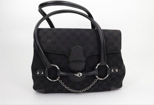 GUCCI GG Canvas Horsebit shoulder bag