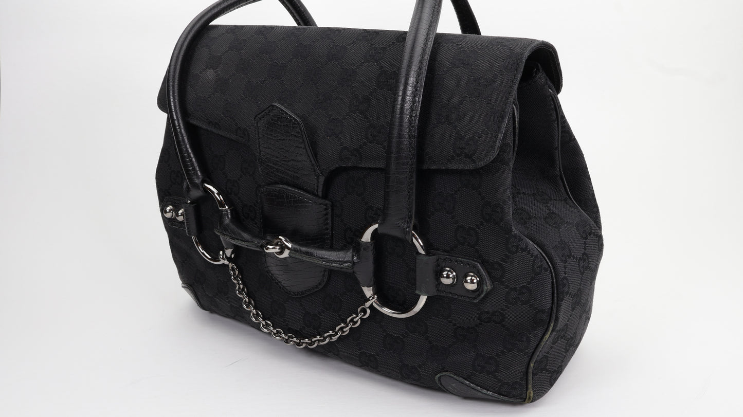 GUCCI GG Canvas Horsebit shoulder bag
