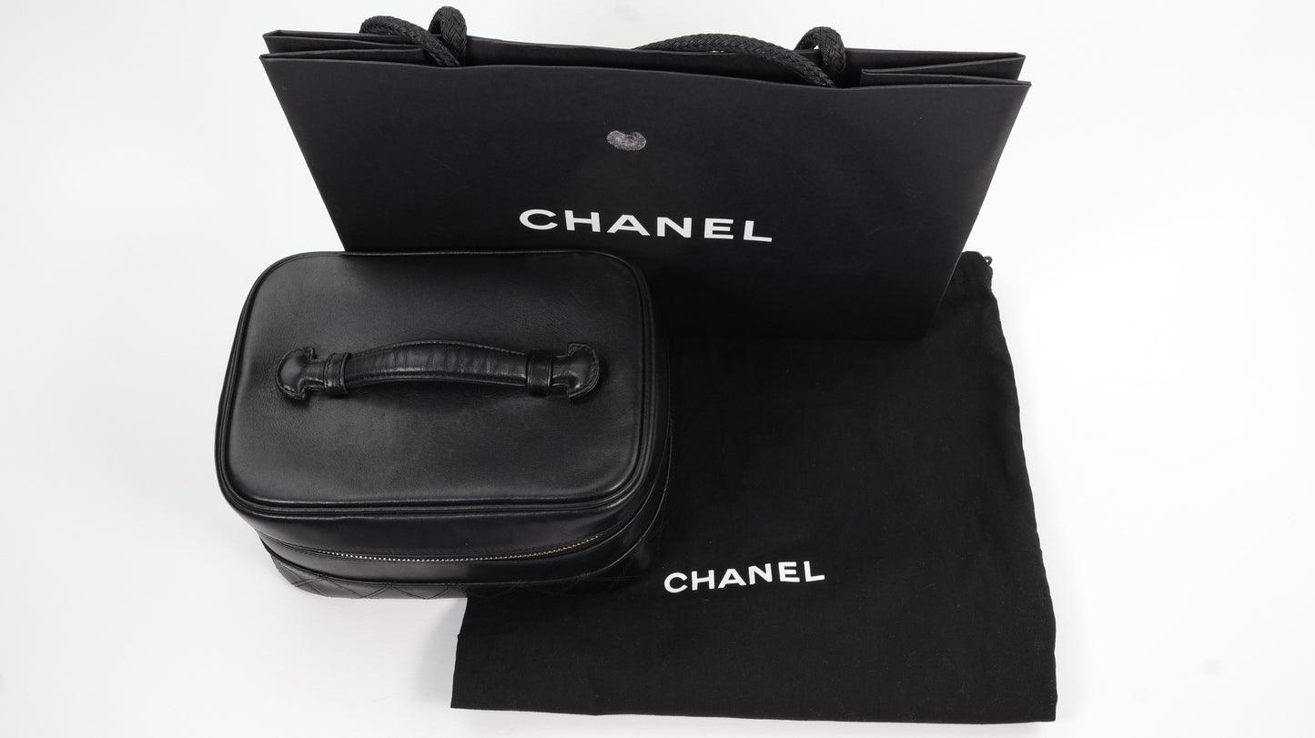 Chanel CC Quilted Vanity Case